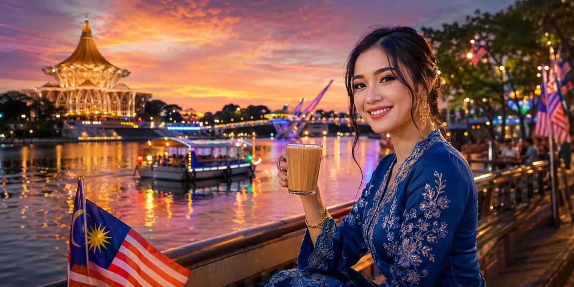 Pemain Kuching membuat deposit poker dengan baju kurung anggun melalui platform dalam talian ss14